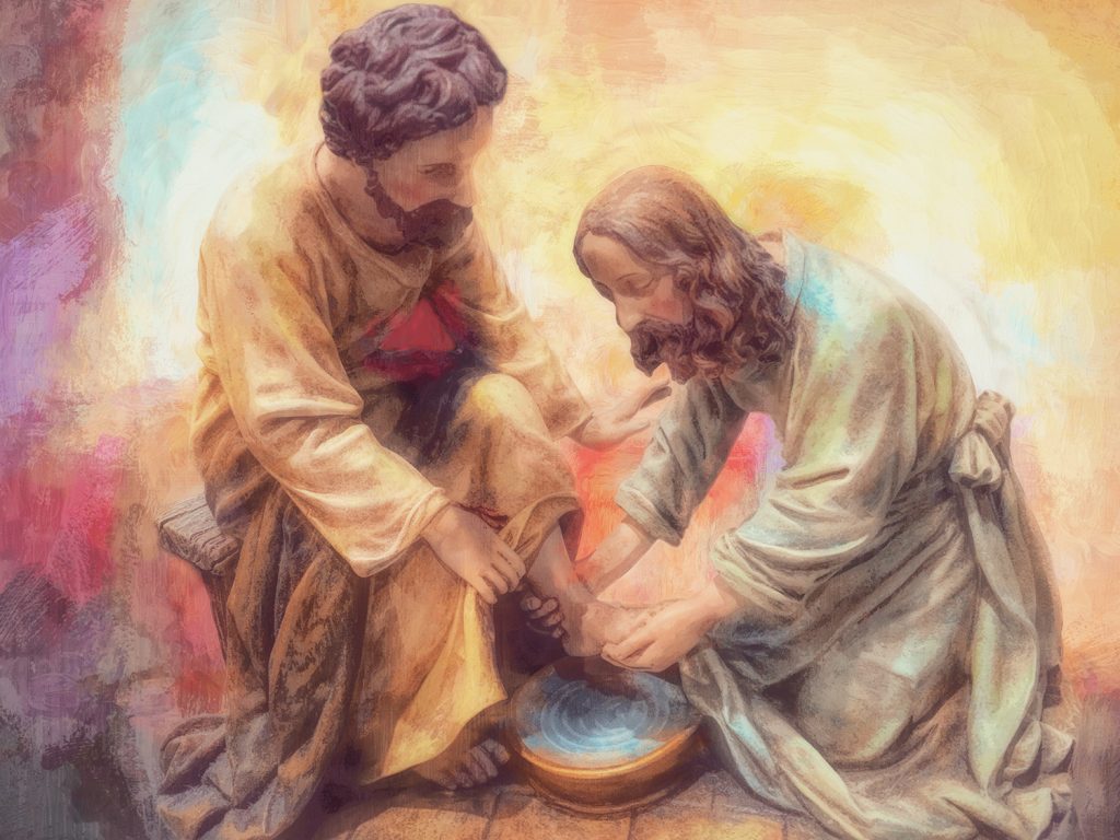 Jesus washes Peter's feet